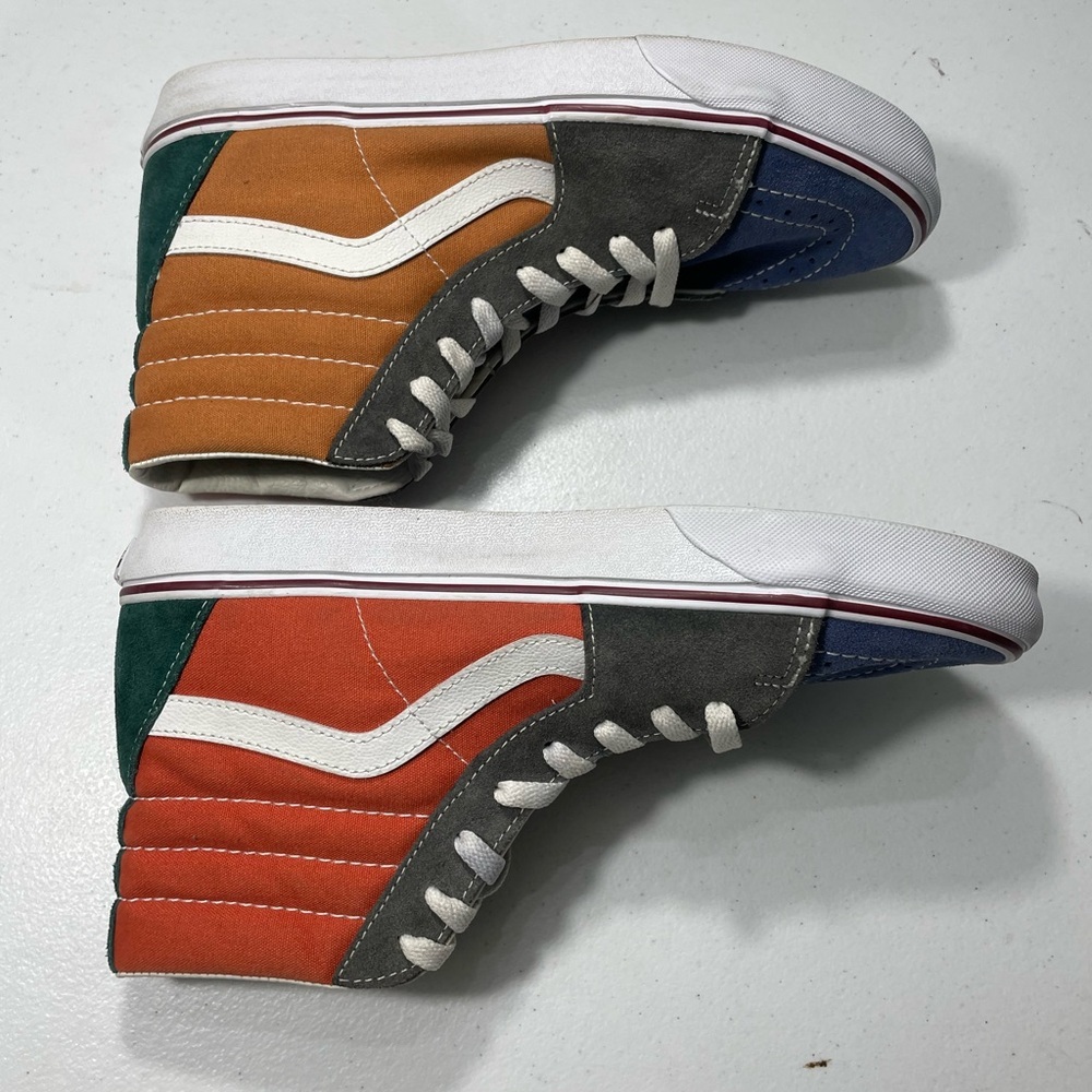 Vans Men's Blue and Gray High-Top Sneakers Size 9.5 Women’s 11 SB-40 - Picture 4 of 9